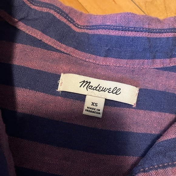 Madewell 100% linen striped camp shirt - Picture 4 of 5